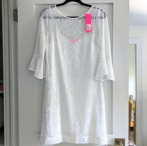 Fontaine Dress in Flowing Leaf Lace Sz M